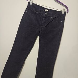 J. Crew Women's Dark Blue Straight Leg Corduroy Pants